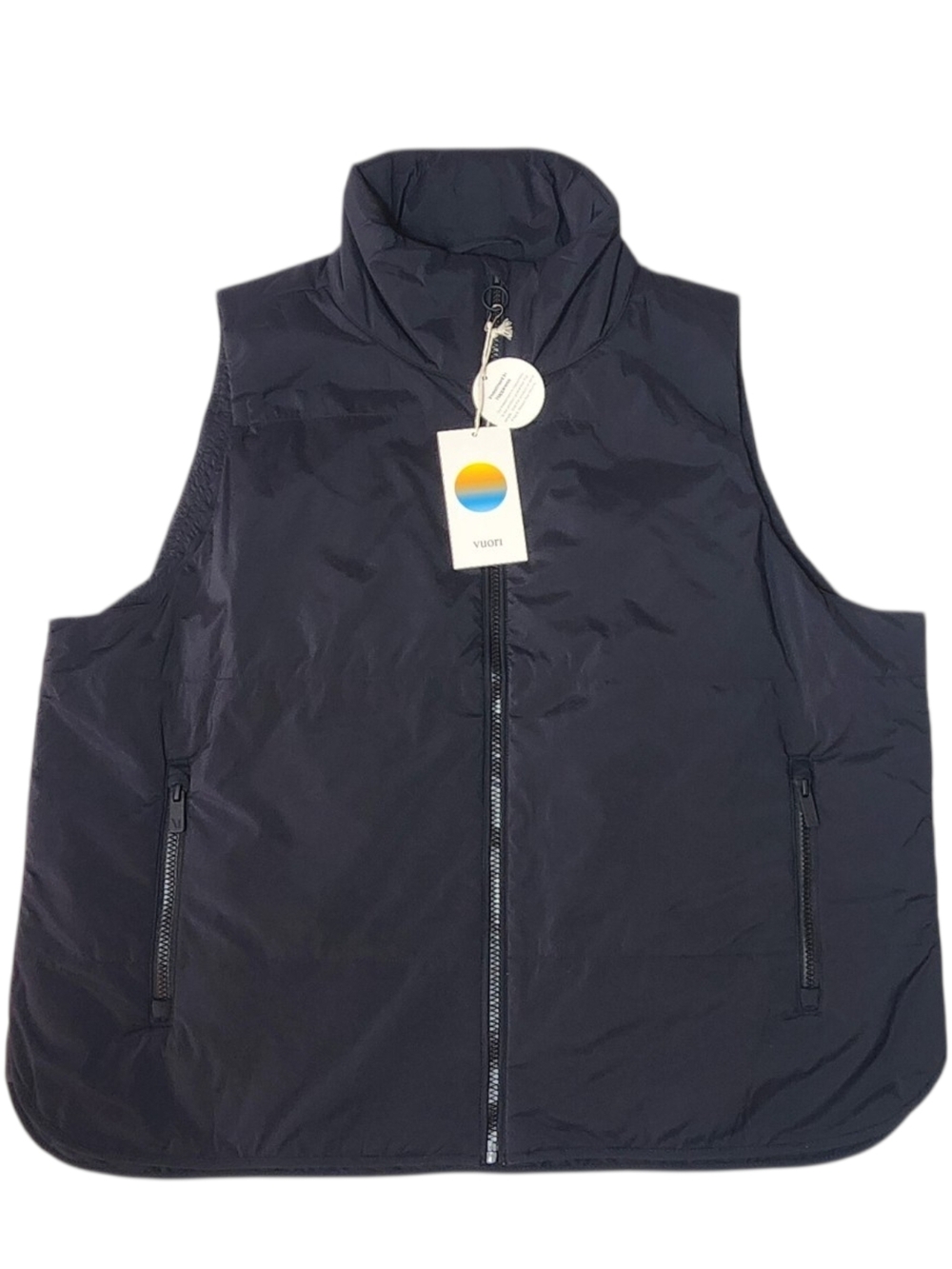 Vuori Canyon Puffer Vest Womens XXL Black NEW w/ Tags Embroidered Logo Back